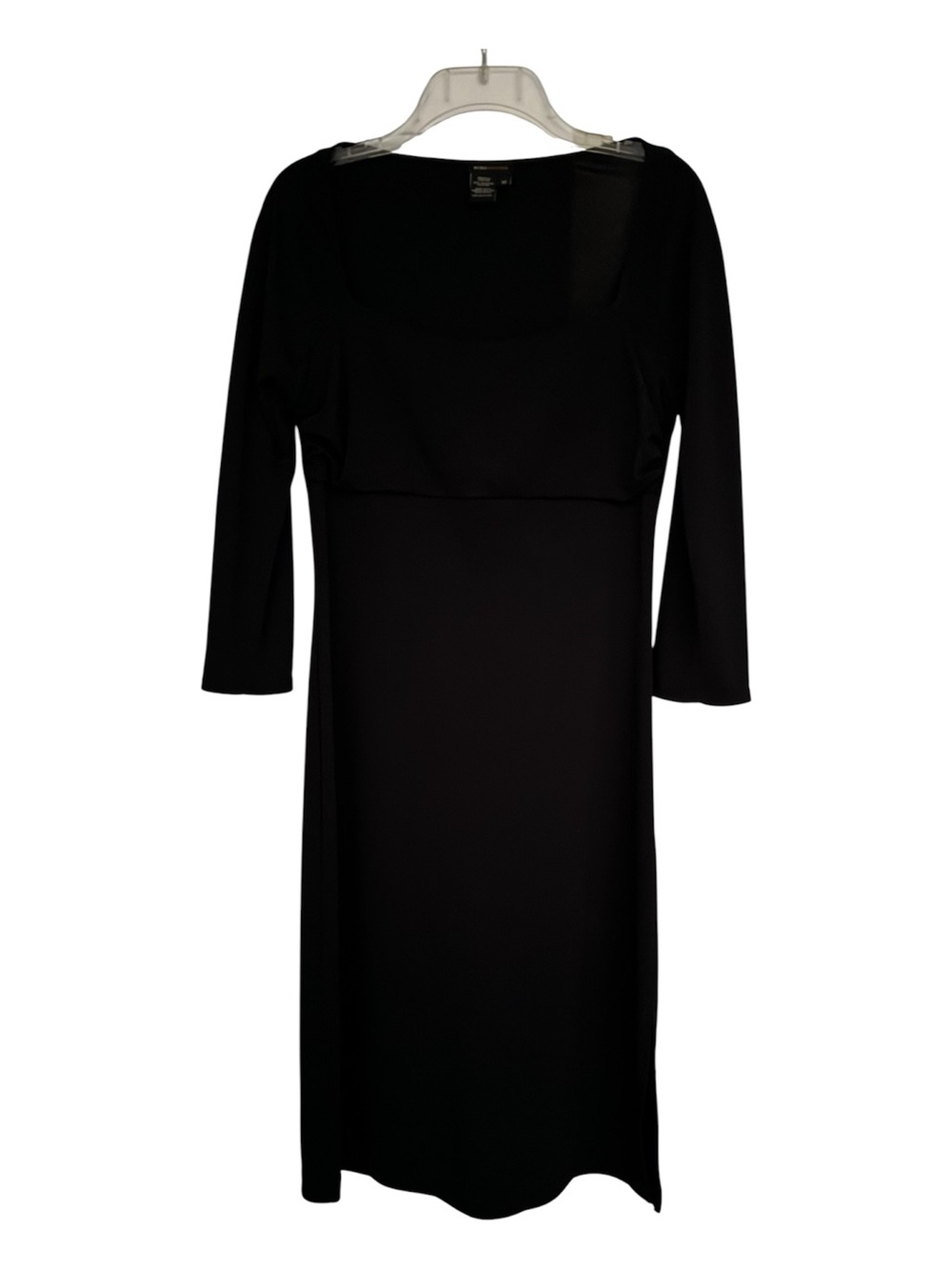 BCBGMaxAzria Black Long Sleeve Scoop Neck Dress